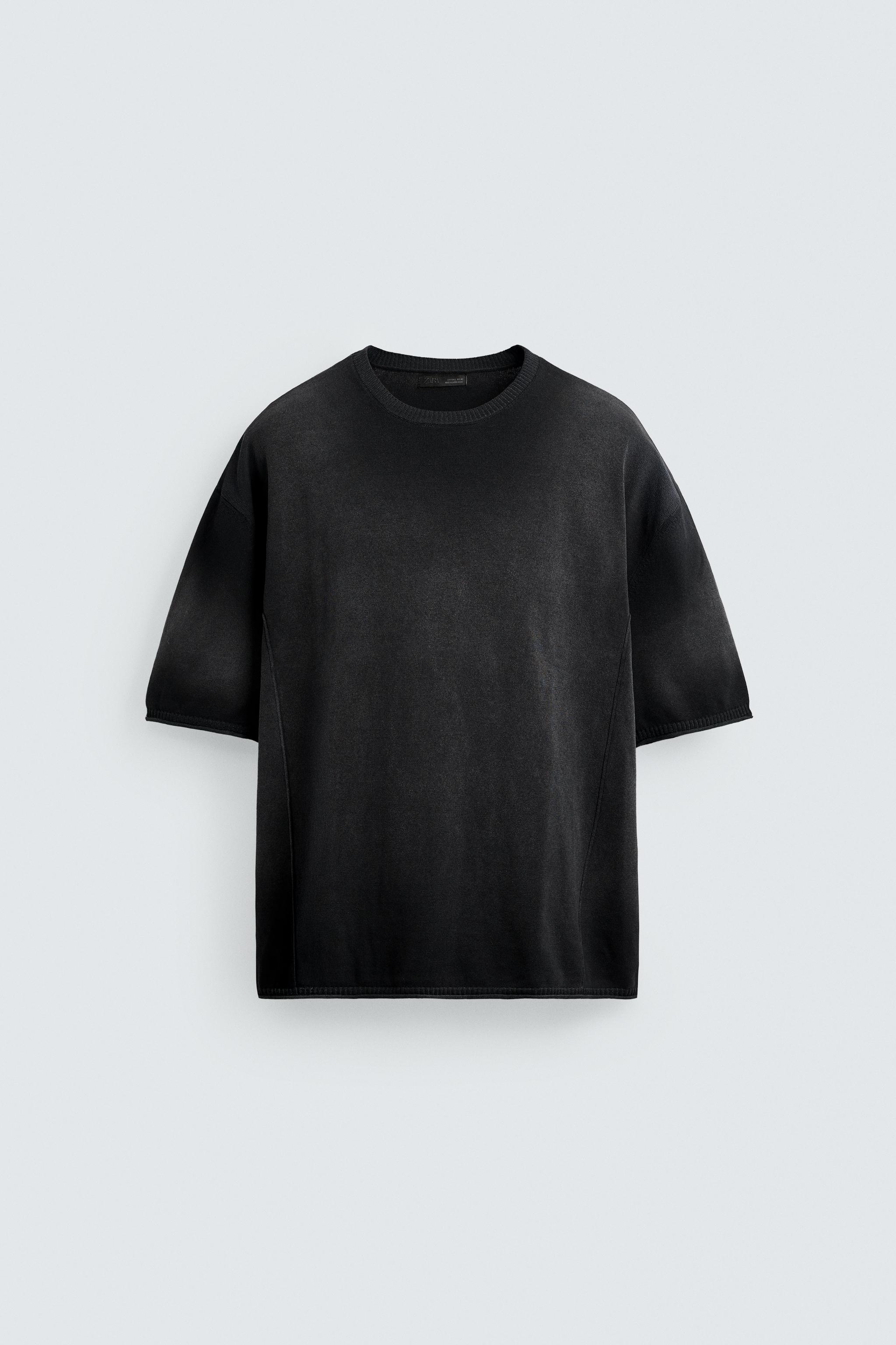 T-SHIRT EN MAILLE À IMPRIMÉ SPRAY